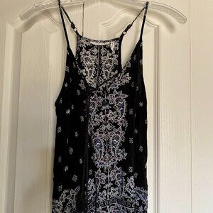 Boho Tassel Spaghetti Strap Blous, Flowy Summer Top, Festival Style, Size XS